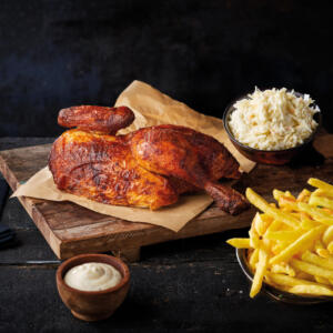 Halve kip menu
