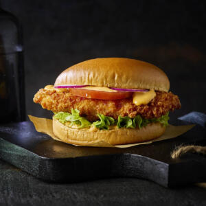 Spicy chicken burger